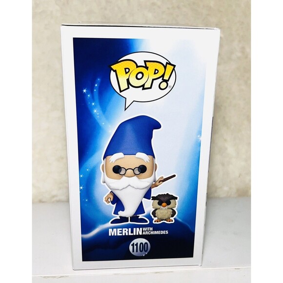 Funko POP! Disney 1100 Merlin with Archimedes The Sword And The Stone +Protector - Picture 4 of 6